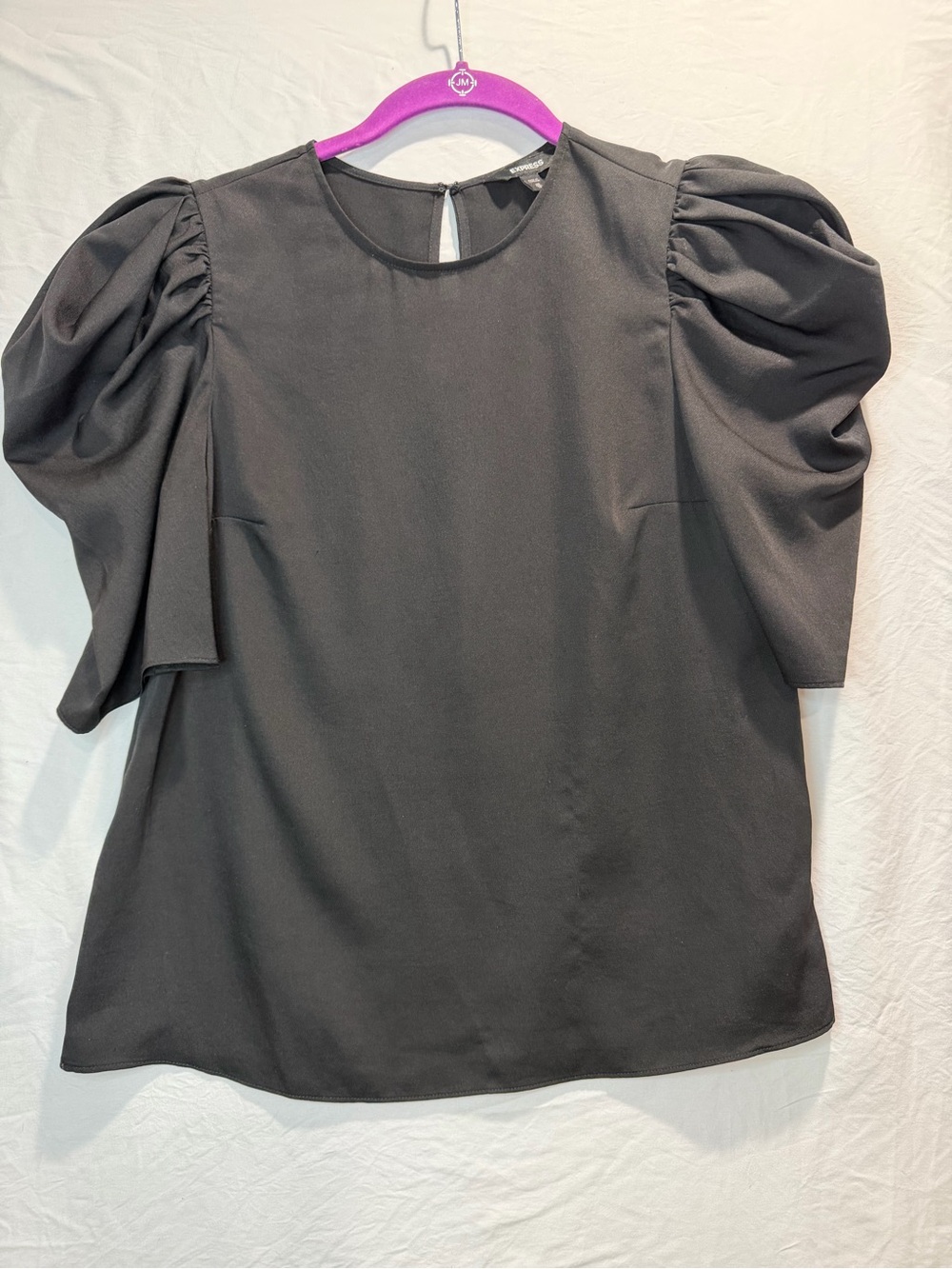Express Black Puff Sleeve Blouse